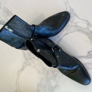 Saint Laurent Wyatt Harness Boots - Size 42.5